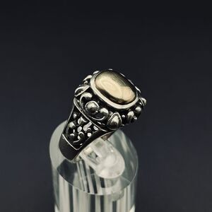 Vintage ESPO‎ Sterling Silver 14K Yellow Gold Ring Joseph Esposito Ornate Ring